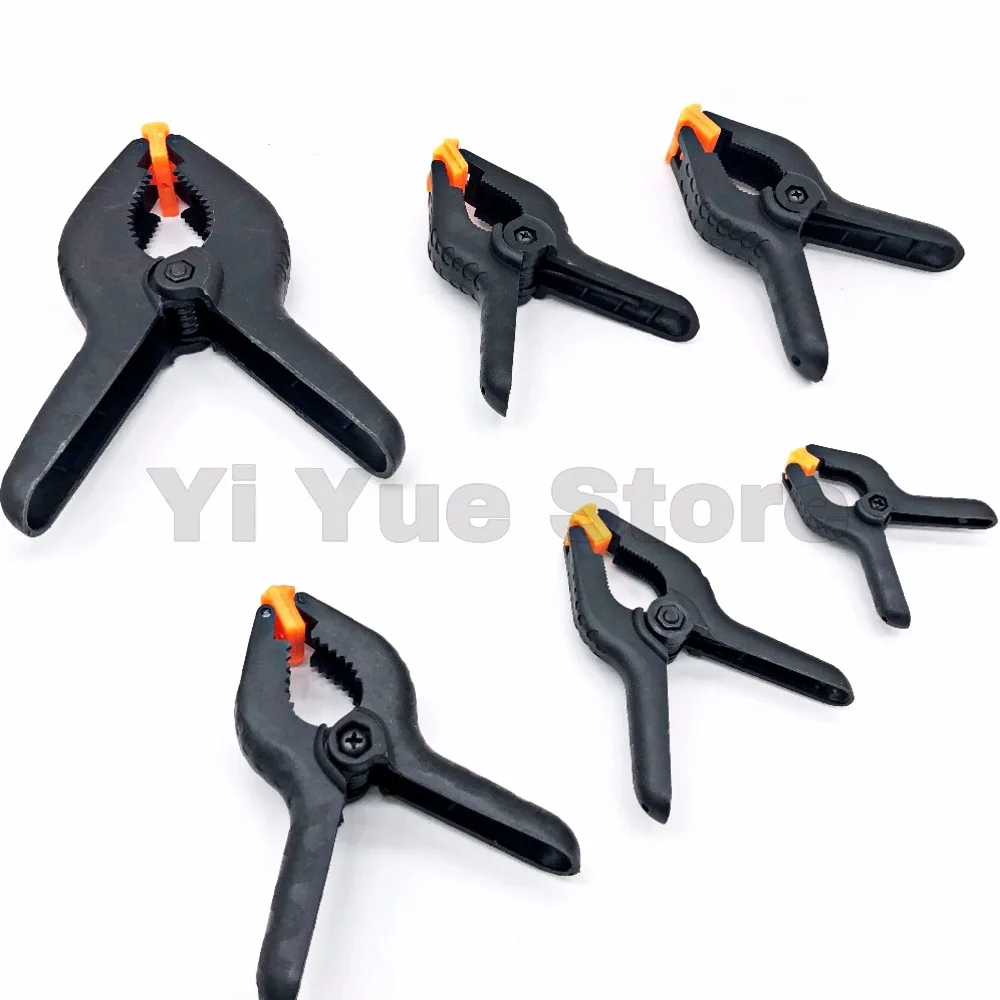 Woodworking Spring Clamps 2 3 4 4.5 6 9 inch DIY Tools Plastic Nylon for Photo Studio Background Clamp Heavy (2)