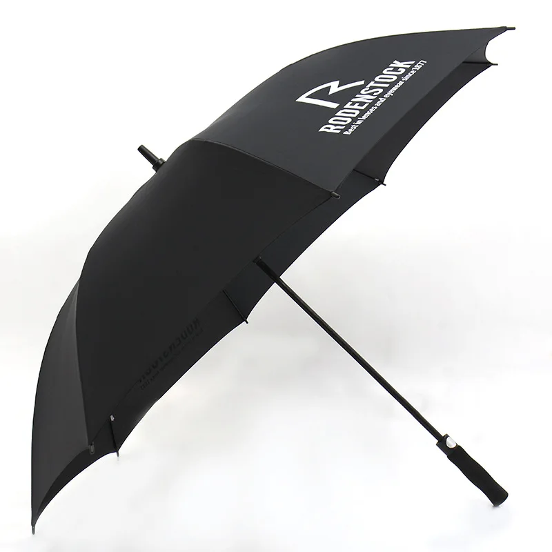 

30-Inch Fully Automatic Golf Umbrella Fiber Extra Large Long Handle Three Business All-Weather Umbrella Customizable Logo Advert