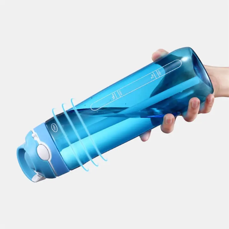 Upspirit Тритан Дети Соломенная бутылка для воды пластик большой емкости питьевой чайник чашка Спорт на открытом воздухе путешествия Протеин шейкер посуда для напитков