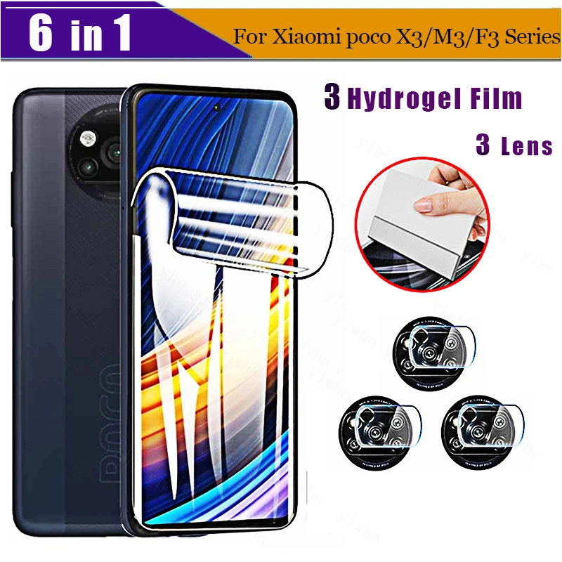 Pellicola Curva 3D Per Xiaomi Poco X3 Pro M3 F3 Pellicola Salvaschermo Mix3 Nfc X3Gt Full Cover Nano Hydrogel Con Strumenti Vetro Non Temperato