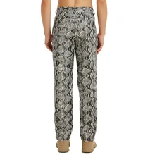 Стиль Ouma повседневные штаны со змеиным принтом Мужские штаны из искусственной кожи Модные мужские облегающие брюки Jj-yk037