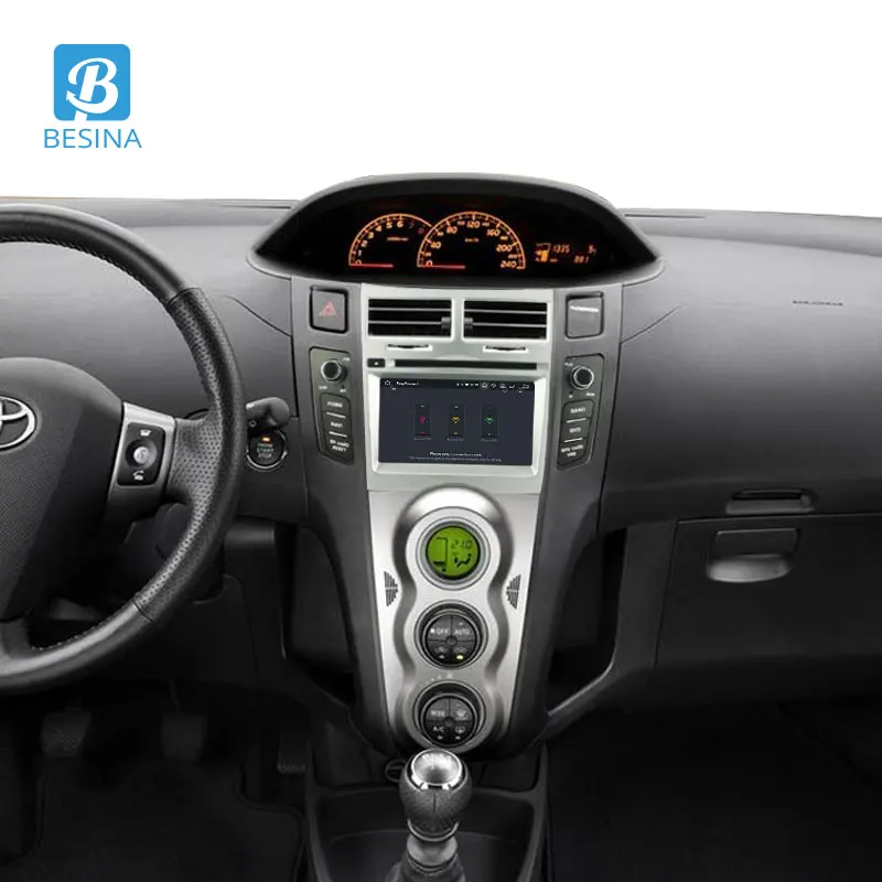 Besina Android 9,0 автомобильный dvd-плеер для Toyota Yaris 2005-2011 Мультимедиа gps навигация wifi 2 Din автомобильный радиоприемник 4G+ 64G стерео аудио