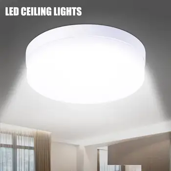 

LED Ceiling Light Showing Installation Round Disc Plate Lamp Heat-Dissapation Anti-glare Eye Protection For Living Room Study