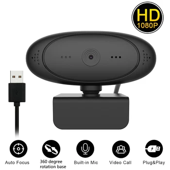 

Auto Focus 1080P Full HD Webcam Web Camera Built in Microphone Computer Camera For Video Calling for PC Laptop 2 Million Pixels