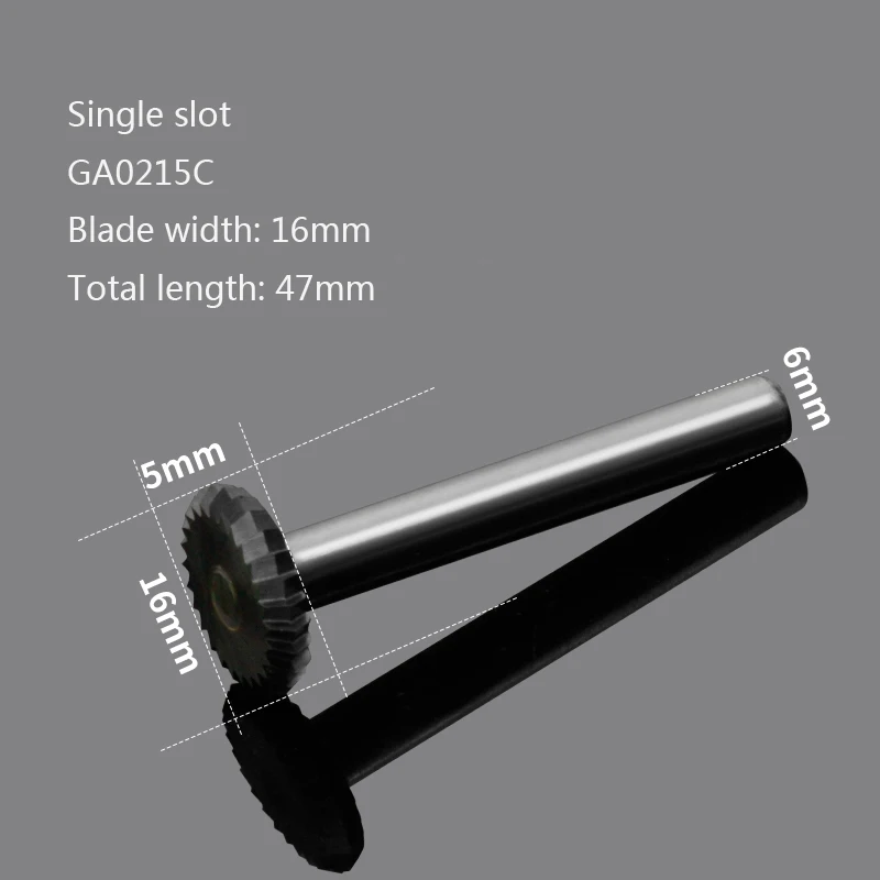 Single slot 16mm Сплав Роторный напильник y-образный диск 90 градусов деревообрабатывающее шлифование головка инструмент Фрезерный резак Вольфрам резьба по дереву инструмент 6 мм ручка - Цвет: Single slot 16mm
