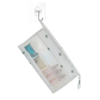 

Mesh Unique Storage Bag Portable Simple Travel Pouch Hanging Fashion Zipper Makeup Organizer Large Washing