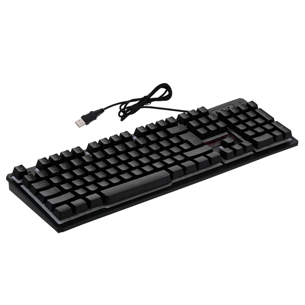 Клавиатура и мышь Combo N-Key rolover Проводная игровая мышь Бесшумная клавиатура RGB мышь 104 клавиш водонепроницаемый дизайн дыхательные огни