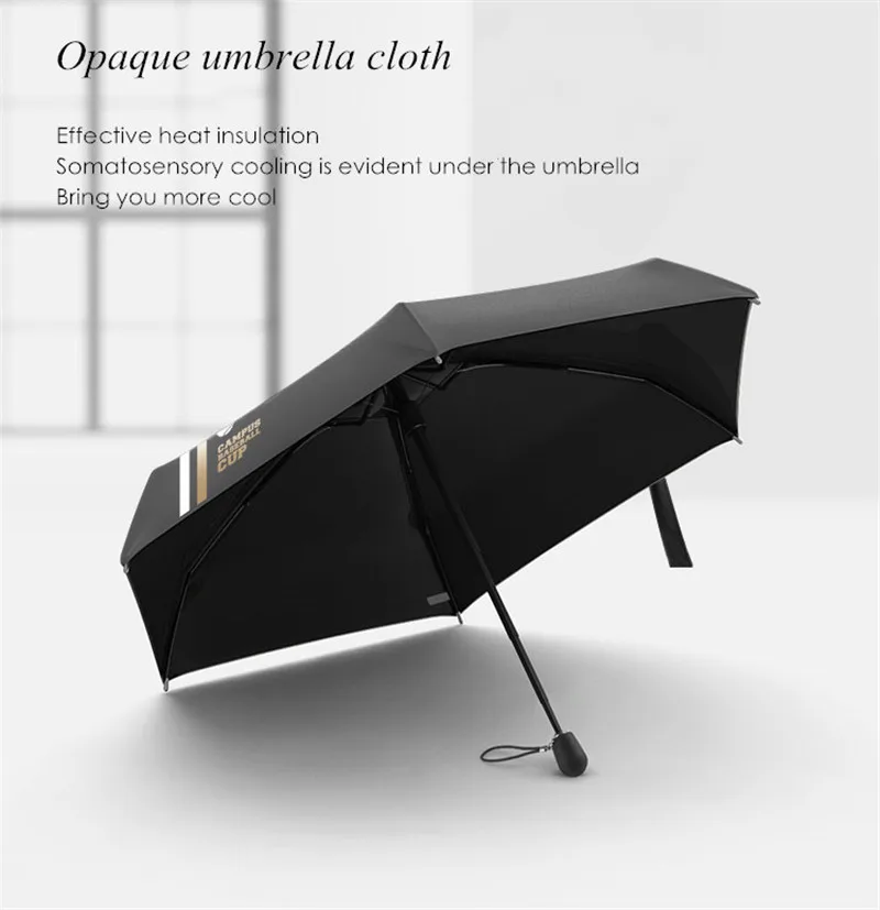 Складной зонт polycat, милый зонтик для защиты от ветра, УФ-зонтик, мини маленький карманный зонтик, дождь, для женщин и детей, полосатый дизайн, зонтик