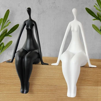 

2020 Sales Abstractive Body Arts Figure Statue Art&craft Desktop Decoration Office L3207 Nude Sculpture Resin Female Retail BOX