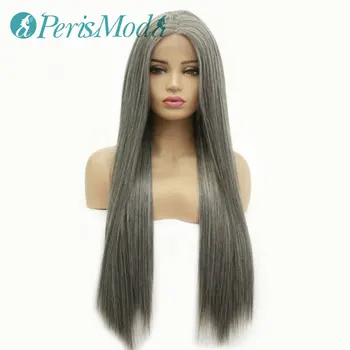 

Synthetic Lace Front Long Straight New Arrival Mixed Color Fiber Wigs PerisModa Synthetic Wig Heat Resistant Cheap Synthetic Wig