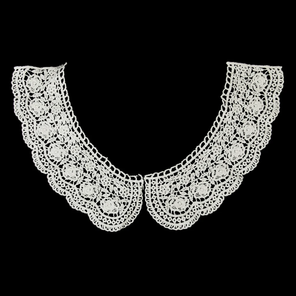 Vintage White Flower Lace Collar Neck Choker Applique Sew DIY Craft ,2 Pair
