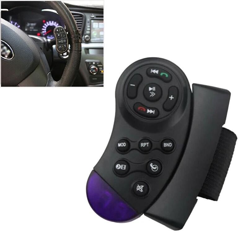 Universal Car Steering Wheel Remote Control Switch Vehicle MP3 DVD Stereo 11 Buttons wireless remote control wireless remote controller steering wheel remote control wireless media remote wireless media controller media remote controller