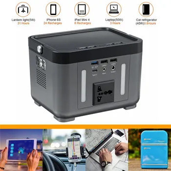 

222Wh Portable Power Station lithium Battery Solar Generator 60000mah 3USB AC110V Pure Sinewave for Outdoor Power Supply