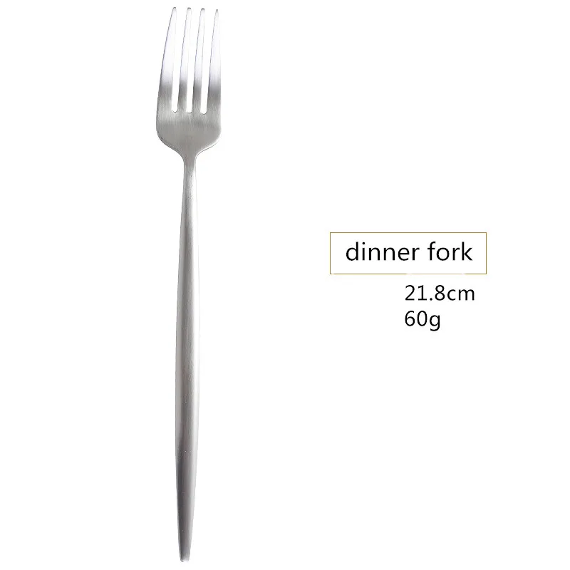 Нож для палочек для еды, ложка и вилка, набор, комплект переносной посуды, стальные столовые приборы, десертный стейк, ложка, нож, вилка, набор, Корейская Прямая поставка - Цвет: 1pc dinner fork