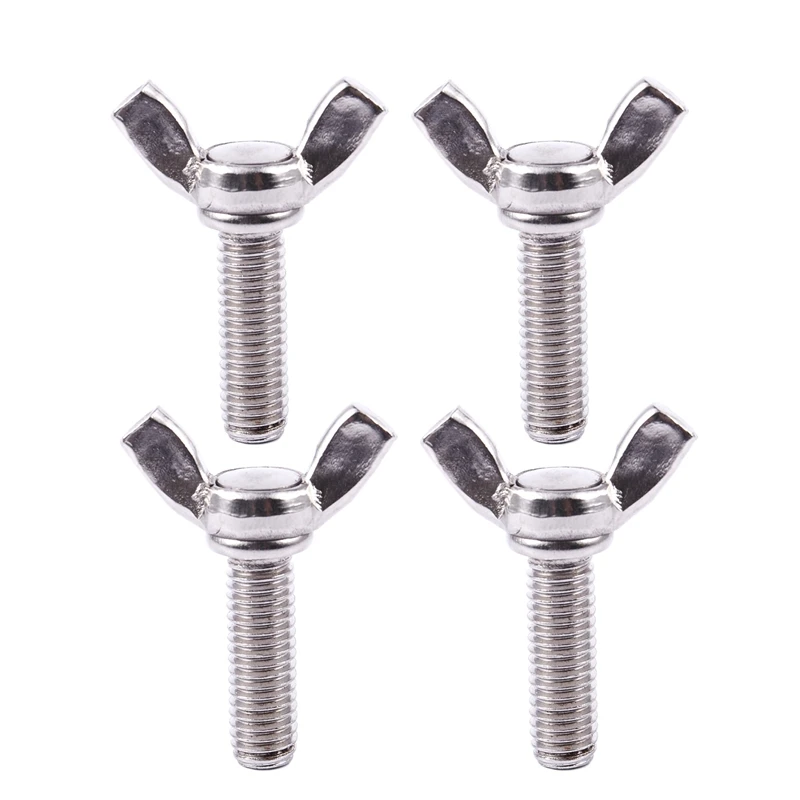 M8x25mm 304 Винты-бабочки из нержавеющей стали Болт с крылом 4 шт