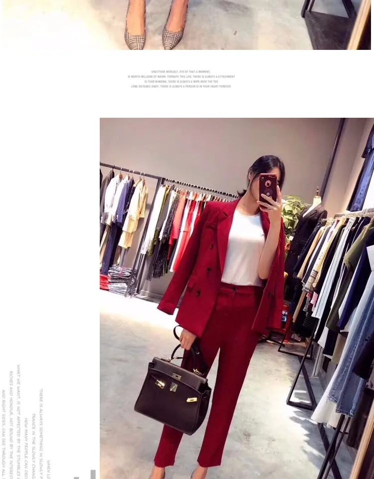 herfst en winter nieuwe mode vrouwen wilde slim dames темперамент jas Europese станция kleine pak Professional pak MS