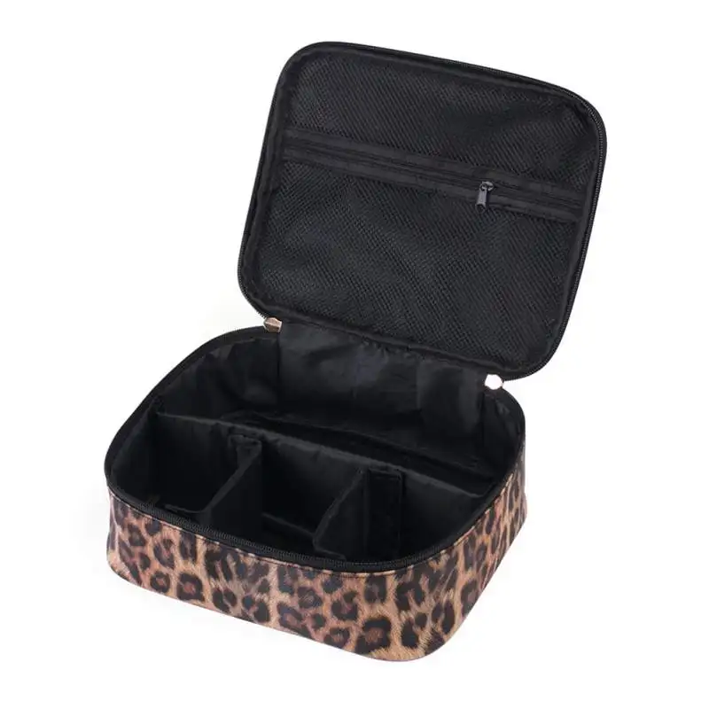 Leopard Pu Cosmetic Bag Travel Multi-Function Capacity Waterproof Wash Bag Large Storage Bag cheap YH