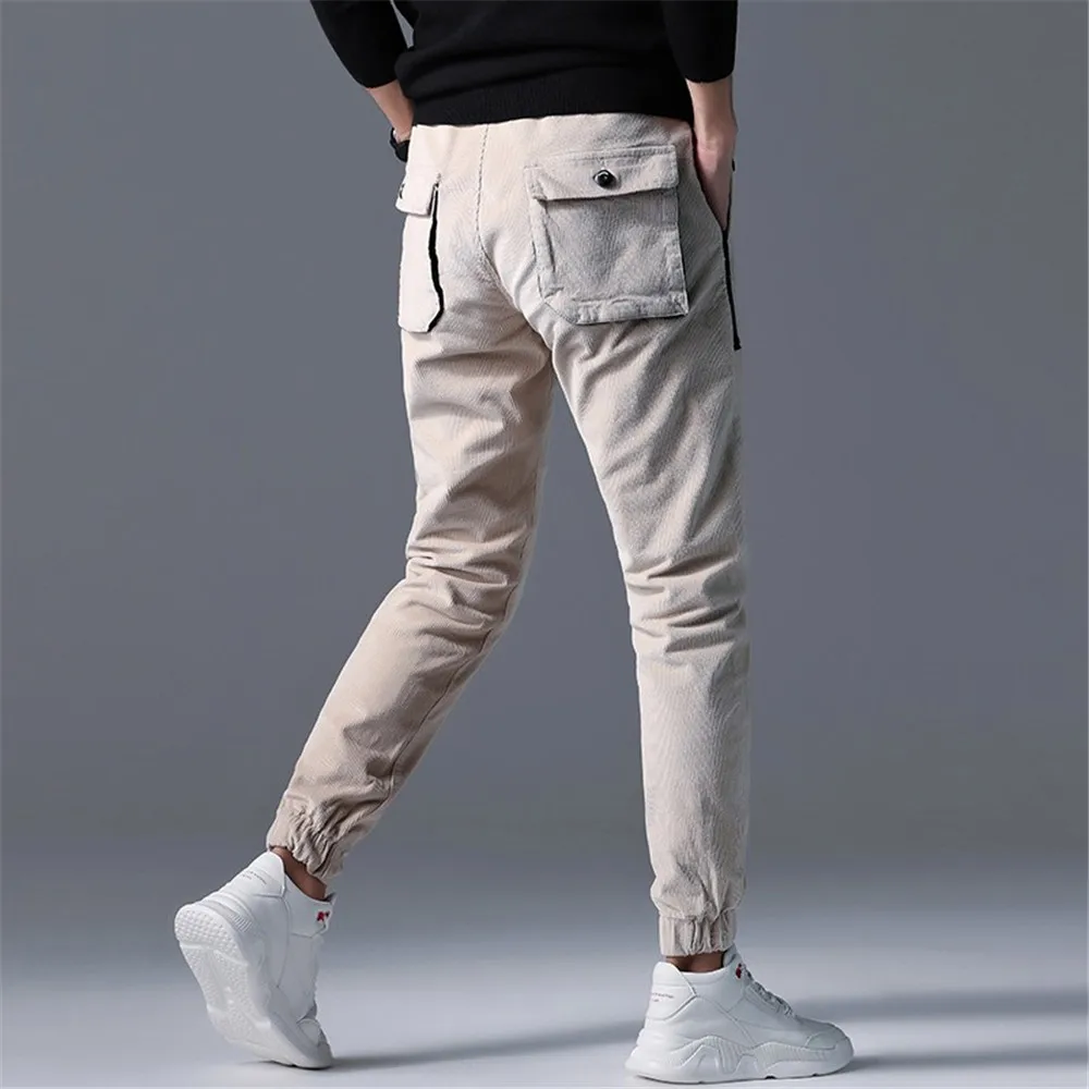 WWKK Men's New Pants Slim Straight Fashion Trousers Comfortable Quality Large Casual Loose Straight Elasticity Solid Color Pant