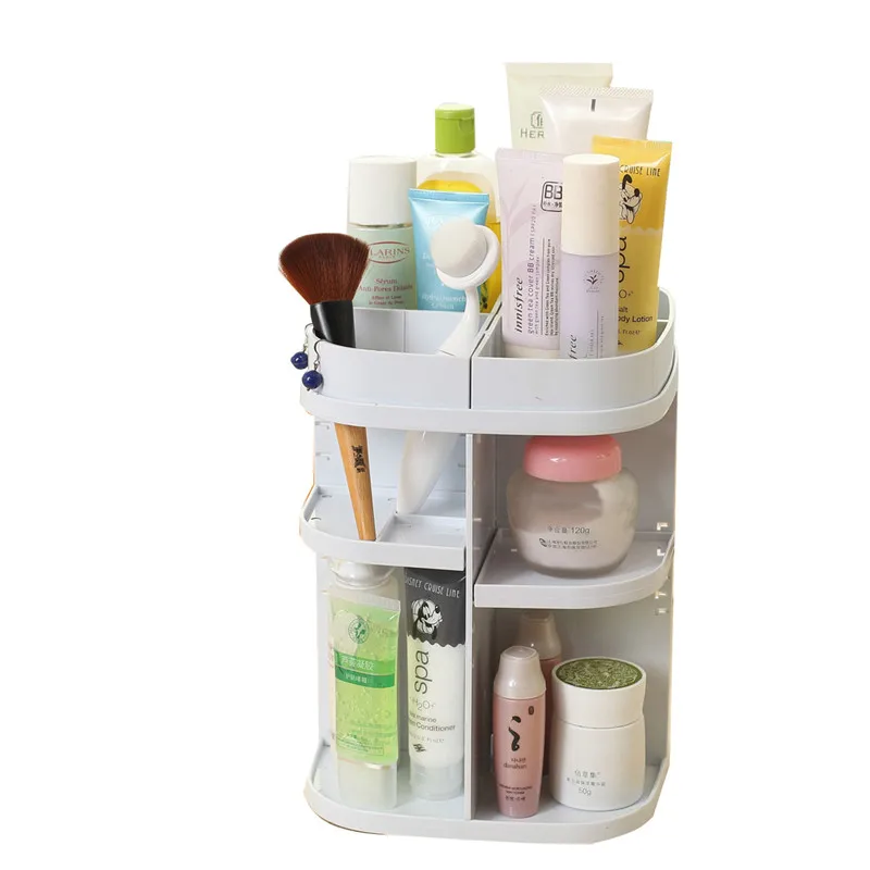 

Plastic Three-layer Cosmetic Box Creative Multi-functional Storage Box Cosmetic Supplies Jewelry Rack