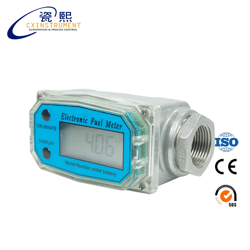 

1/2" 3/4" &1"&1.5" ,2" WL digital turbine flow meter micro flowmeter