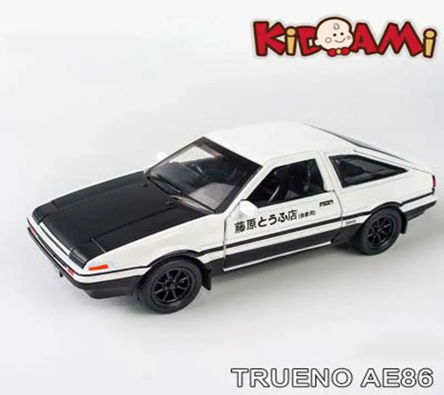 

KIDAMI 1:28 Alloy Diecast Cars Pull Back Initial D AE86 Car Model Fast and Furious Sound and Light Vehicles Gift For Kids Boys