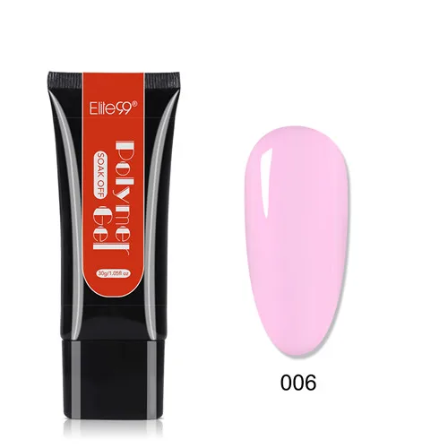 006-30ml Elite99 Polygel наращивания ногтей акрилом поли для маникюра с использованием лака геля Белый металл с прозрачными кристаллами УФ светодиодный гель Советы повышения быстрая расширение гель - Цвет: 006-30ml