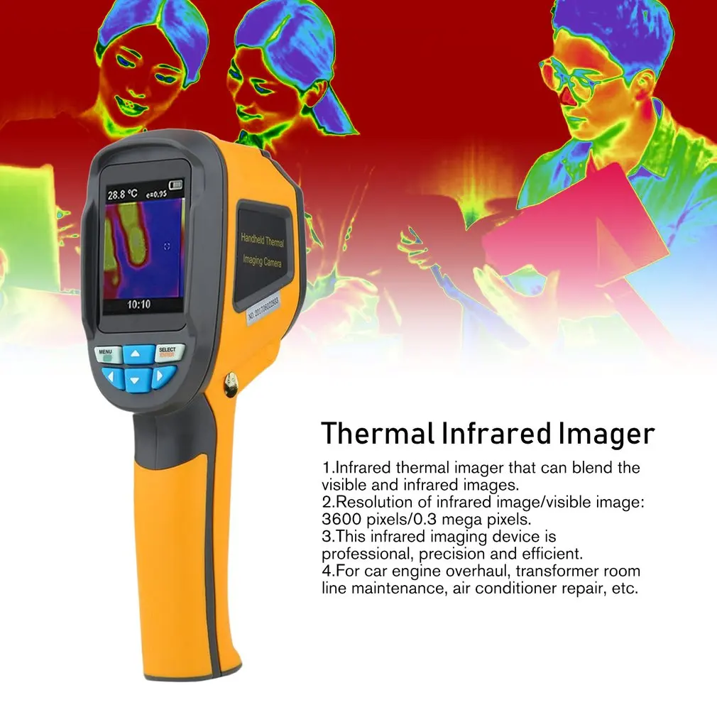 Handheld IR Thermal Imaging Camera 60x60 Infrared Image Resolution 3600 Pixel Digital Display Thermal Imager YK-02