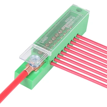 

Unipolar Splitter Junction Box Metering Cabinet Wire Terminal Block Flame Retardant Plastic with Cover Electrical Accessories