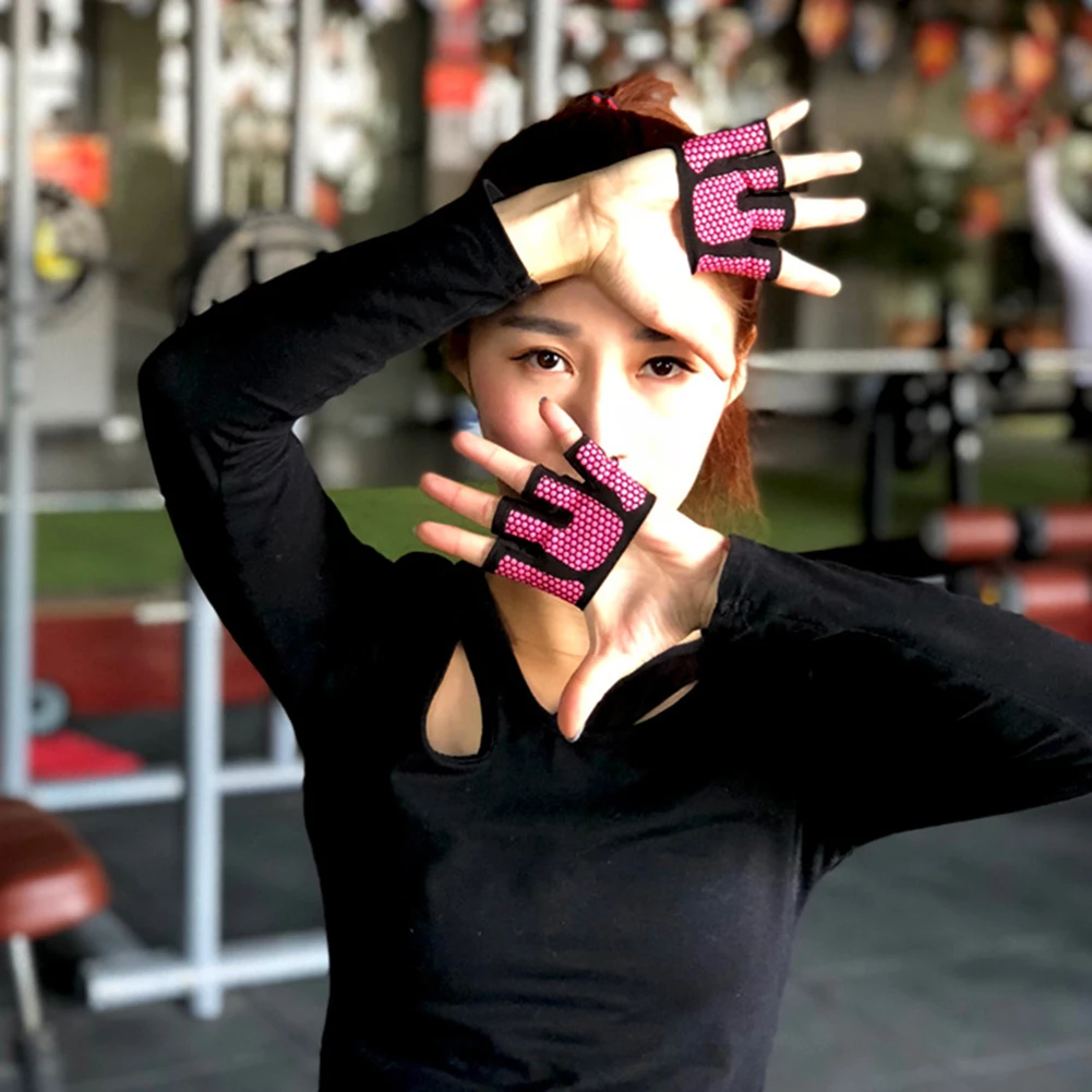 Four Finger Women Workout Gloves Fitness Gym Yoga Exercise Hand Palm Protector Exercise Sport Workout Glove for Men Wome 5