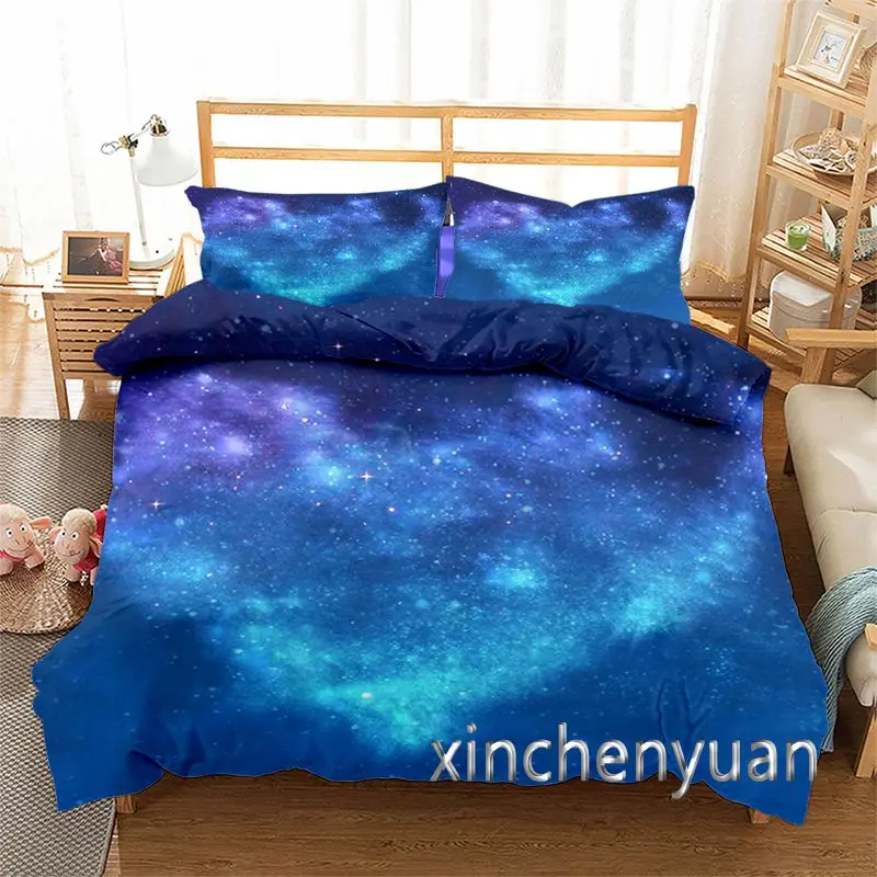 

Starry Sky Pattern 3D Printed Duvet Cover Set Twin Full Queen King Size Bedding Set Bed Linens Bedclothes for Young K49