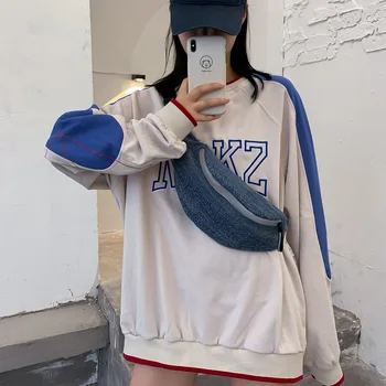 

Travel Purse Phone Pouch Pocket Women Casual Travel Chest Belt Packs Denim Fanny Reflective Crossbody Satchel