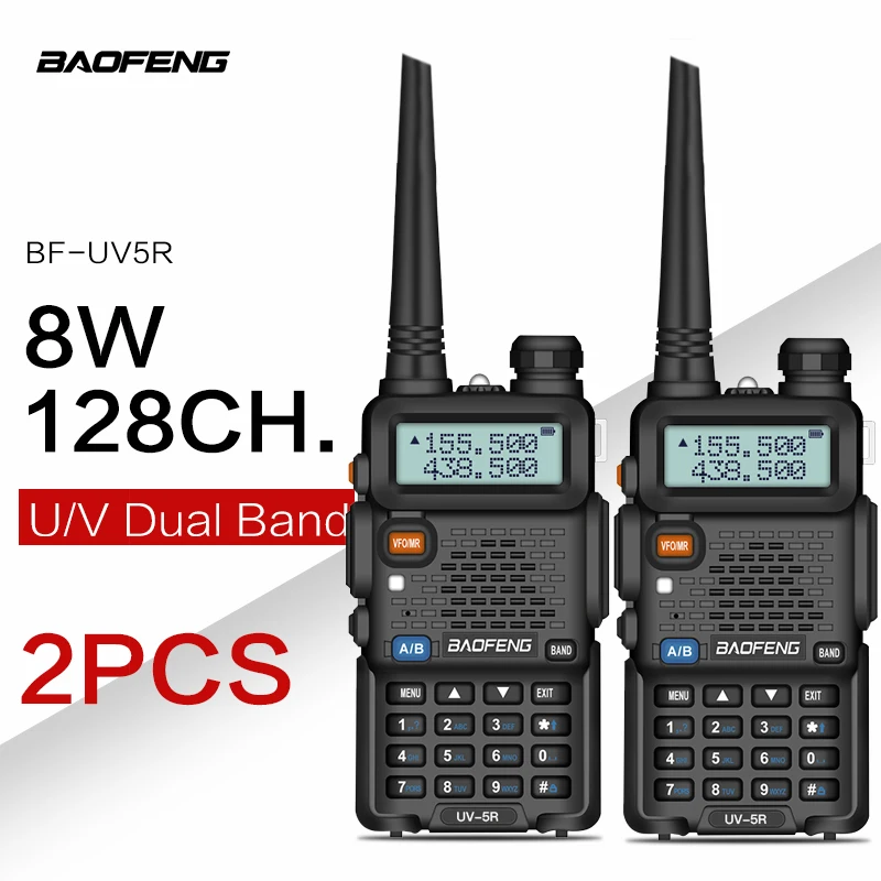 Baofeng UV-5R рация UV5R CB радиостанция 8 Вт 10 км 128 каналов УКВ Двухдиапазонная