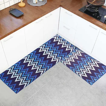 

2Pcs Kitchen Mat Floor Mat Carpet Non-Slip Area Rug Bathroom Door Mat Set Doormat