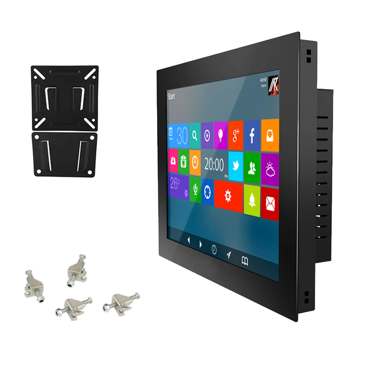 

18.5 19 23.6 Inch Embedded Tablet Panel All-in-one PC Industrial Computer with Resistive Touch Screen Built-in WiFi RS232 Com