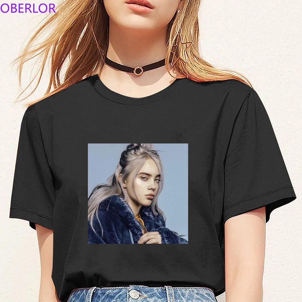 

Billie Eilish Singer Music Artist Album Fans Gift T Shirt Women Newest Short Sleeve O-Neck Harajuku Streetwear Tops Femme