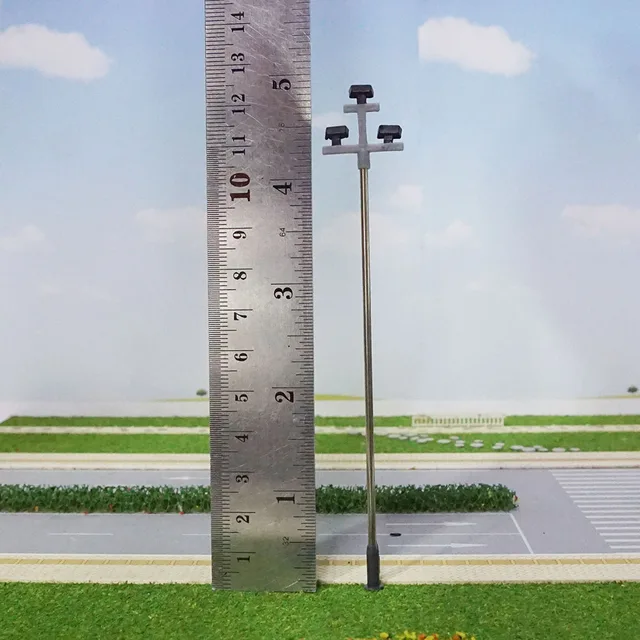 5 Pcs HO OO Scale Model Train Light Railway LED Lamp Post Street Lights Building Scenery Layout Model Accessories & Scenery 6