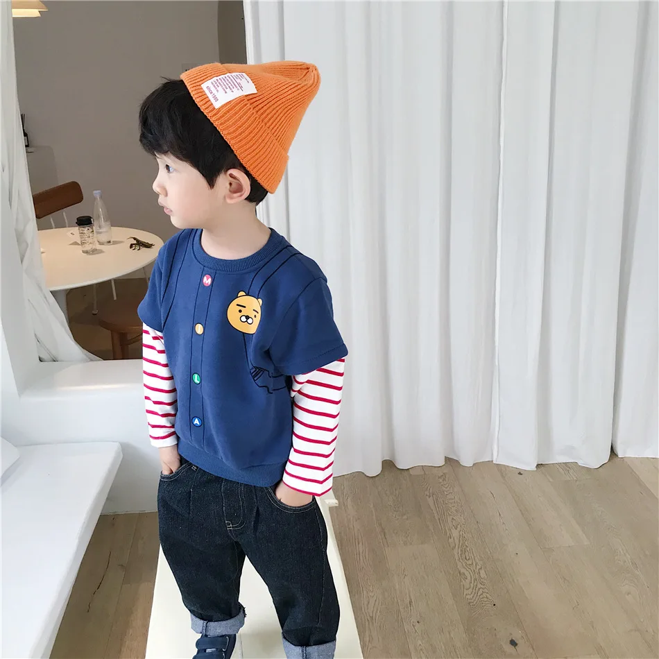 Tonytaobaby/осенне-зимняя одежда новая детская одежда для мальчиков и девочек свитер для мальчиков и девочек с рисунком ракеты