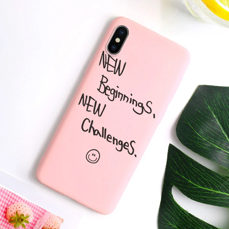 Fashion Silicone Cases For Xiaomi Redmi Note 5A Prime 32GB 16GB Note 6 7 Pro S2 Y2 Y1 Lite 5 Plus Mi A2 Lite Soft TPU Back Cover - Цвет: pinkI027