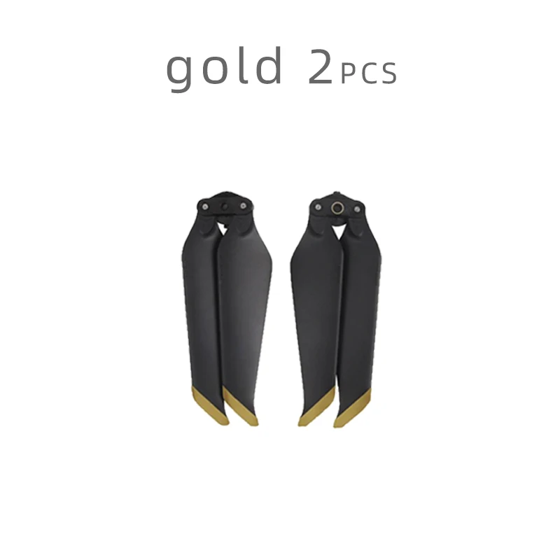 Gold 2 pcs 2/4/8 шт. пропеллеры 8743 с низким уровнем Шум реквизит для DJI Mavic Pro/Air 2/Pro с переменным фокусным расстоянием быстросъемные Складные лезвия Шум снижение Опора аксессуар УЦИ - Цвет: Gold 2 pcs