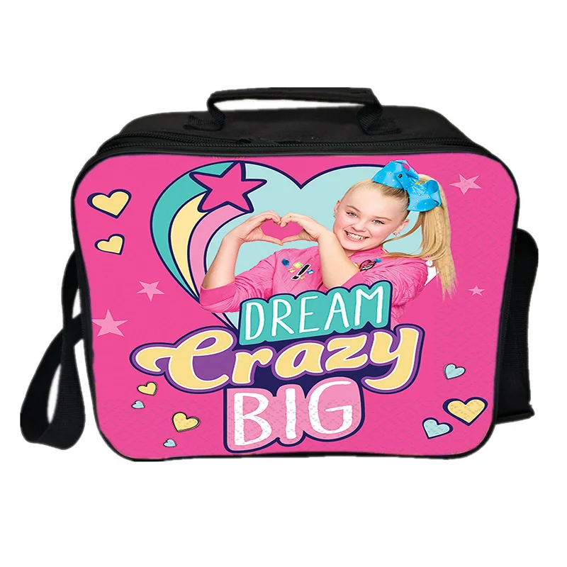 Jojo Siwa сумка-холодильник для детей, для мальчиков и девочек, сумка-холодильник, утеплитель, Модная студенческая Рабочая, новая практичная красивая сумка для ланча