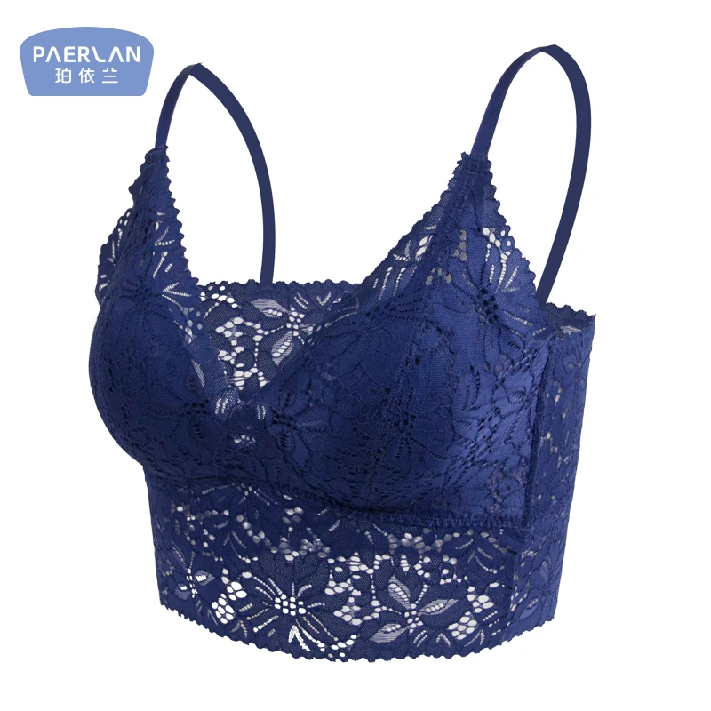 PAERLAN Can wear camisole integrated bottoming lingerie, sexy lace beauty back without steel ring bra