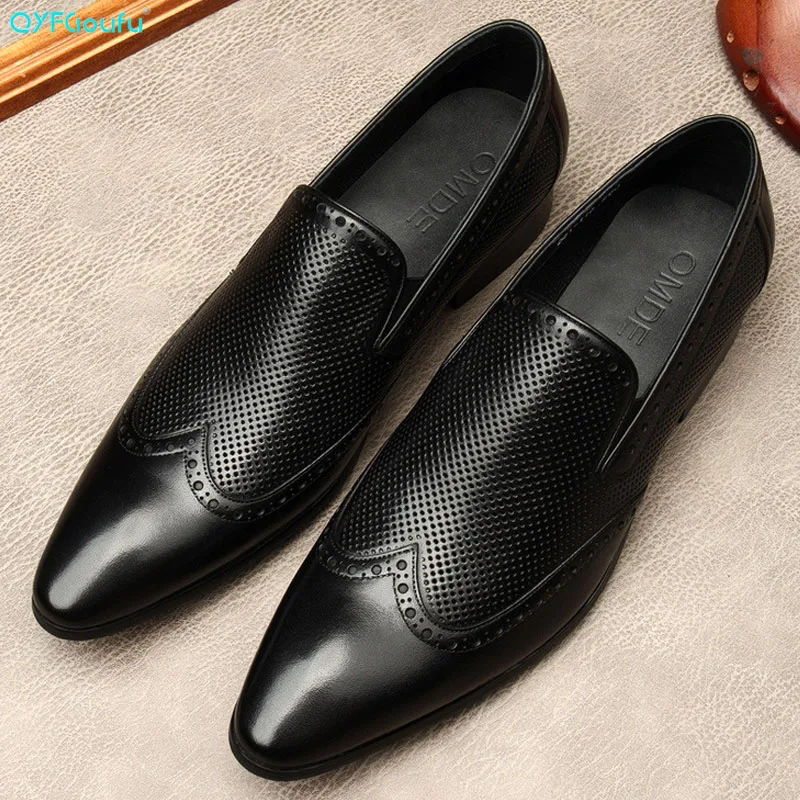 Роскошные Мужские модельные туфли оксфорды из натуральной кожи в итальянском