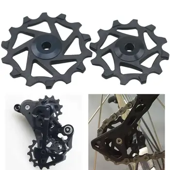 

Cycling MTB Mountain Road Bike Bicycle 12T 14T Rear Derailleur Jockey Wheel Tension Guide Pulley Ceramic Bearing Aluminum Alloy