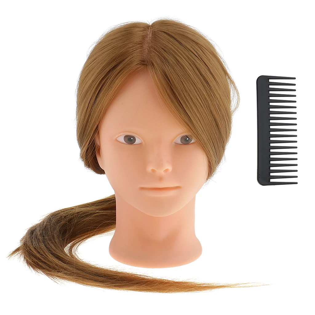 26'' Salon Barber Cosmetology Hairdressing Manikin Hair Styling Training Head Mannequin with Synthetic Fiber