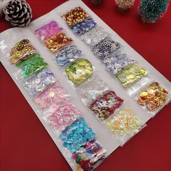 

21 Style Shells, leaves, flowers High quality sequins handmade materials For DIY Scrapbooking Album Paper Card Photo 2020 new