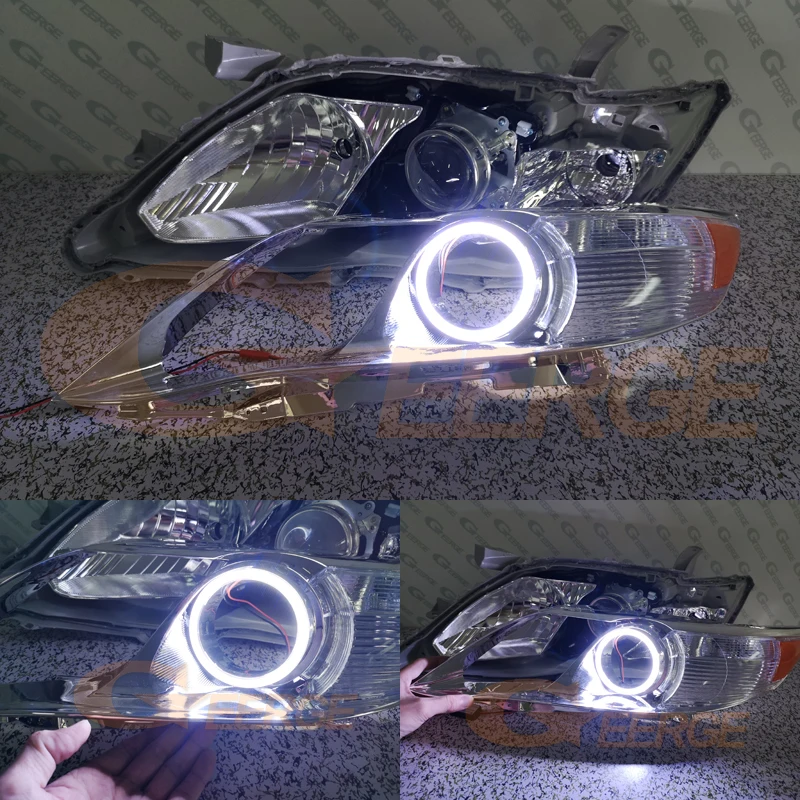 Для Toyota Camry XV40 2010 2011(USA Built) Отличное Ультра яркое освещение DRL smd led angel eyes kit дневной свет