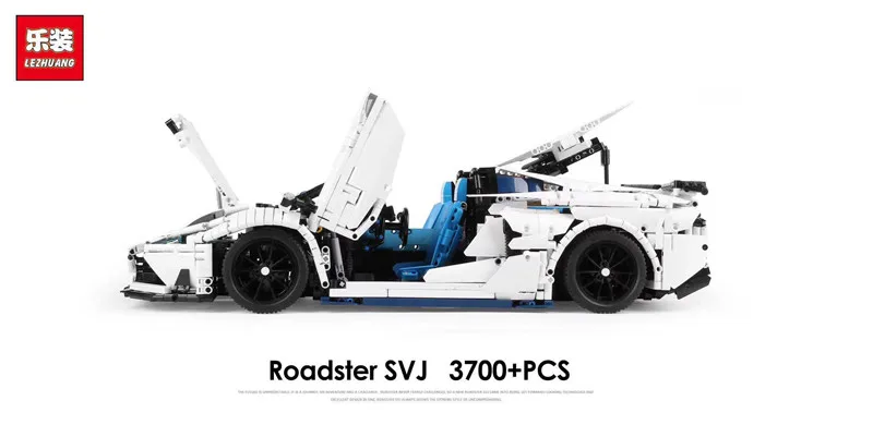Ограниченная серия LZ 2101 3700 шт Roadster Moc Aventador модель спортивного автомобиля строительный блок кирпичи Рождественские Подарки Забавные игрушки