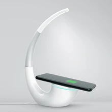 2 в 1 настольный светодиодный светильник Беспроводное зарядное устройство Qi Беспроводное зарядное устройство защита глаз лампы для чтения USB зарядное устройство для IPhone X 8