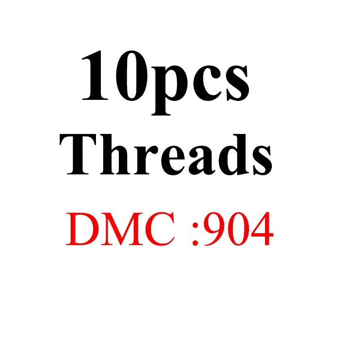 Oneroom, DMC многоцветные две этикетки, нитки для вышивки крестиком, хлопковое шитье, моток пряжи, наборы нитей для вышивки 6 - Цвет: 10pcs-DMC904