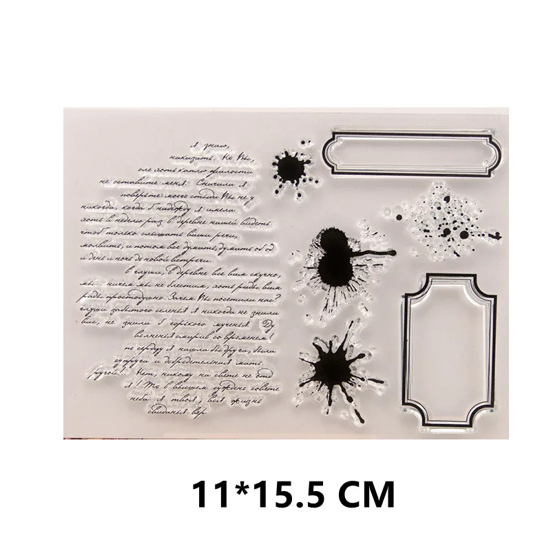 Clear Stamps Clear Rubber Stamps New Antique Writing Clear Stamps DIY Scrapbooking Craft Supplies Rubber Silicon Seals Card Album Hobby ink pad Stamping